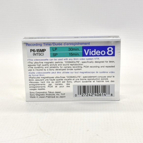 Sony Video 8mm MP P6-15MP Metal Case of 10 Sealed - Picture 4 of 5